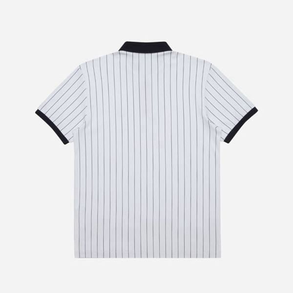 Camisas Polo Fila Hombre Blancas - Line Pinstripe S/S - España 397018XQY